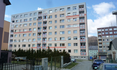 Rekonstrukce panelového domu na ul.Čechova - Jeseník